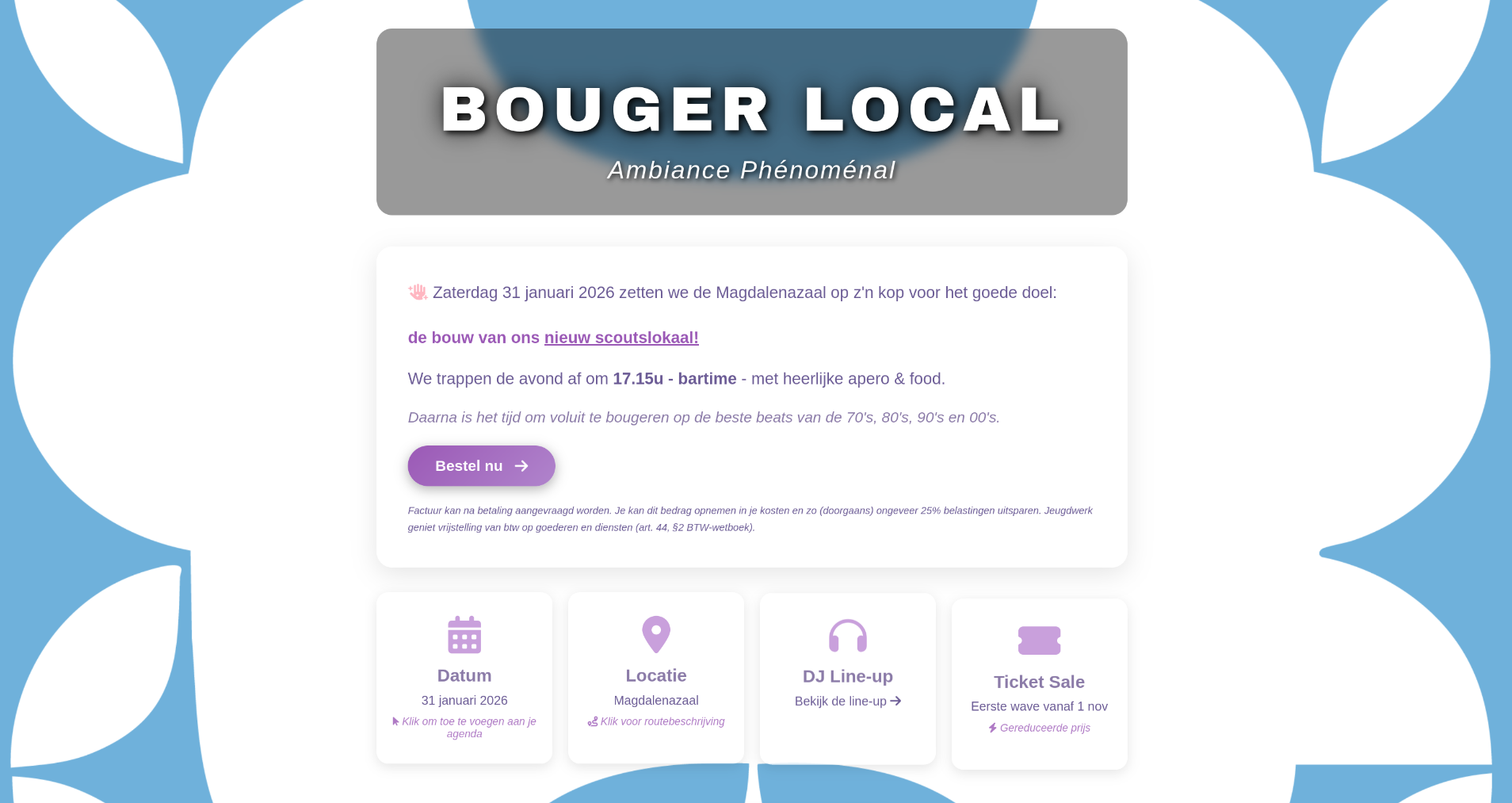 small event website - Project image by Ruben Schoonbaert