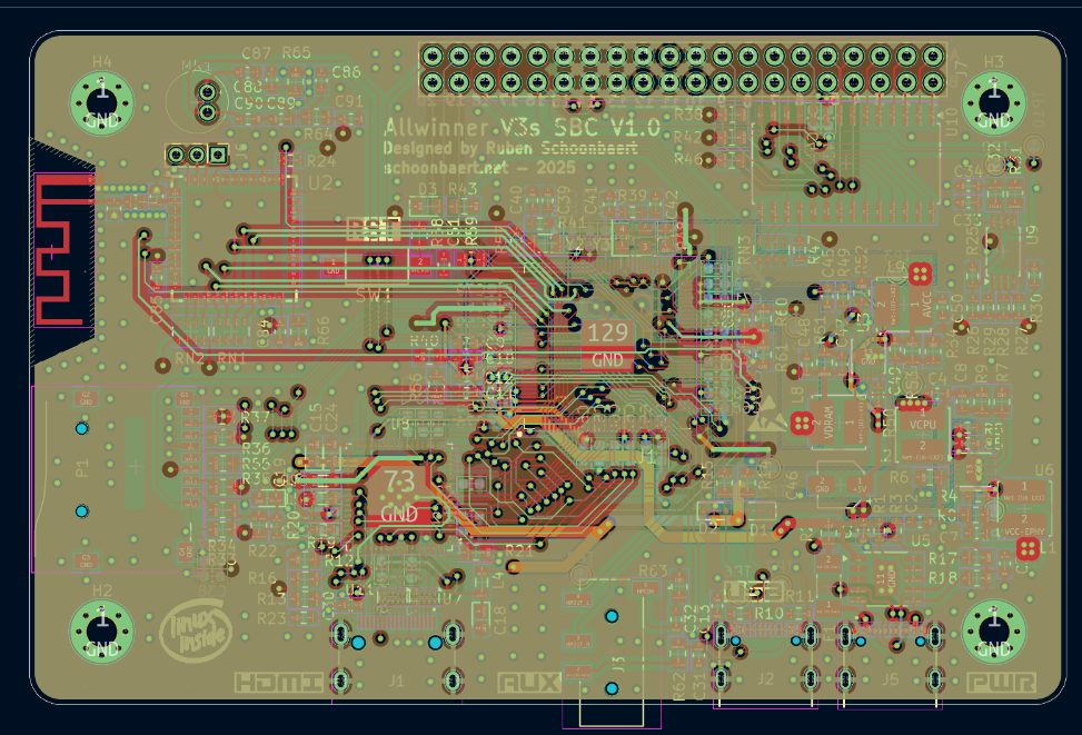 Allwinner V3s Single Board Computer - Project image by Ruben Schoonbaert