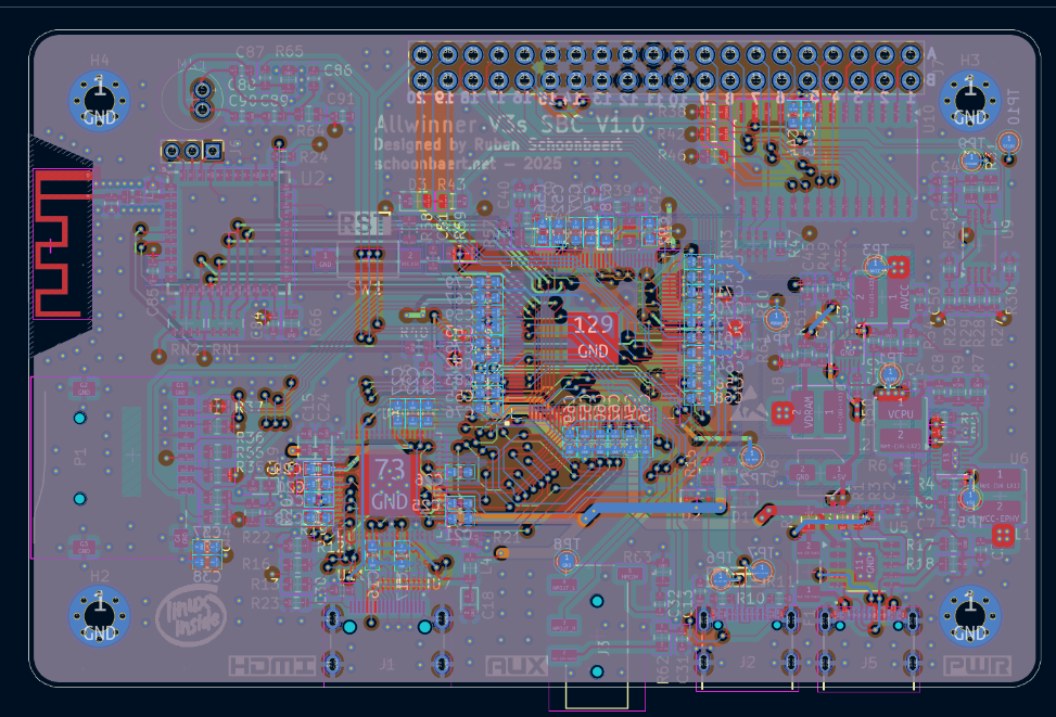 Allwinner V3s Single Board Computer - Project image by Ruben Schoonbaert